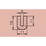 EPDM-Moosgummi U-Profil