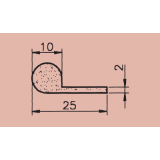 EPDM-Moosgummi P-Profil