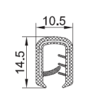 PVC-Kantenschutz mit Metallband, grau