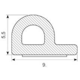 Zellkautschuk-Hohlkammerprofile 9 x 5,5 mm, einseitig...