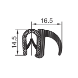 PVC-Kantenschutz mit Metallband u. Moosgummidichtung