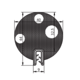 PVC-Kantenschutz mit Metallband u. PU-Dichtung